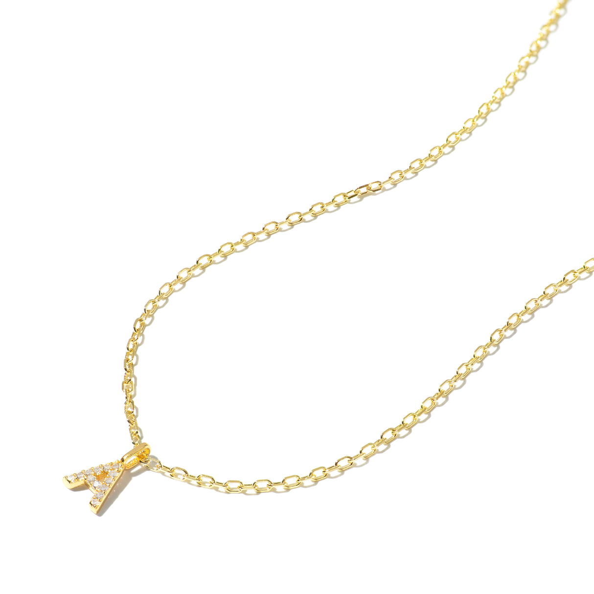 Collar CZ Monogram Gold