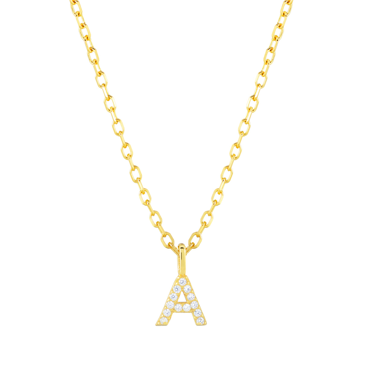 Collar CZ Monogram Gold