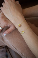 Pulsera Cz Corazon Pop Gold