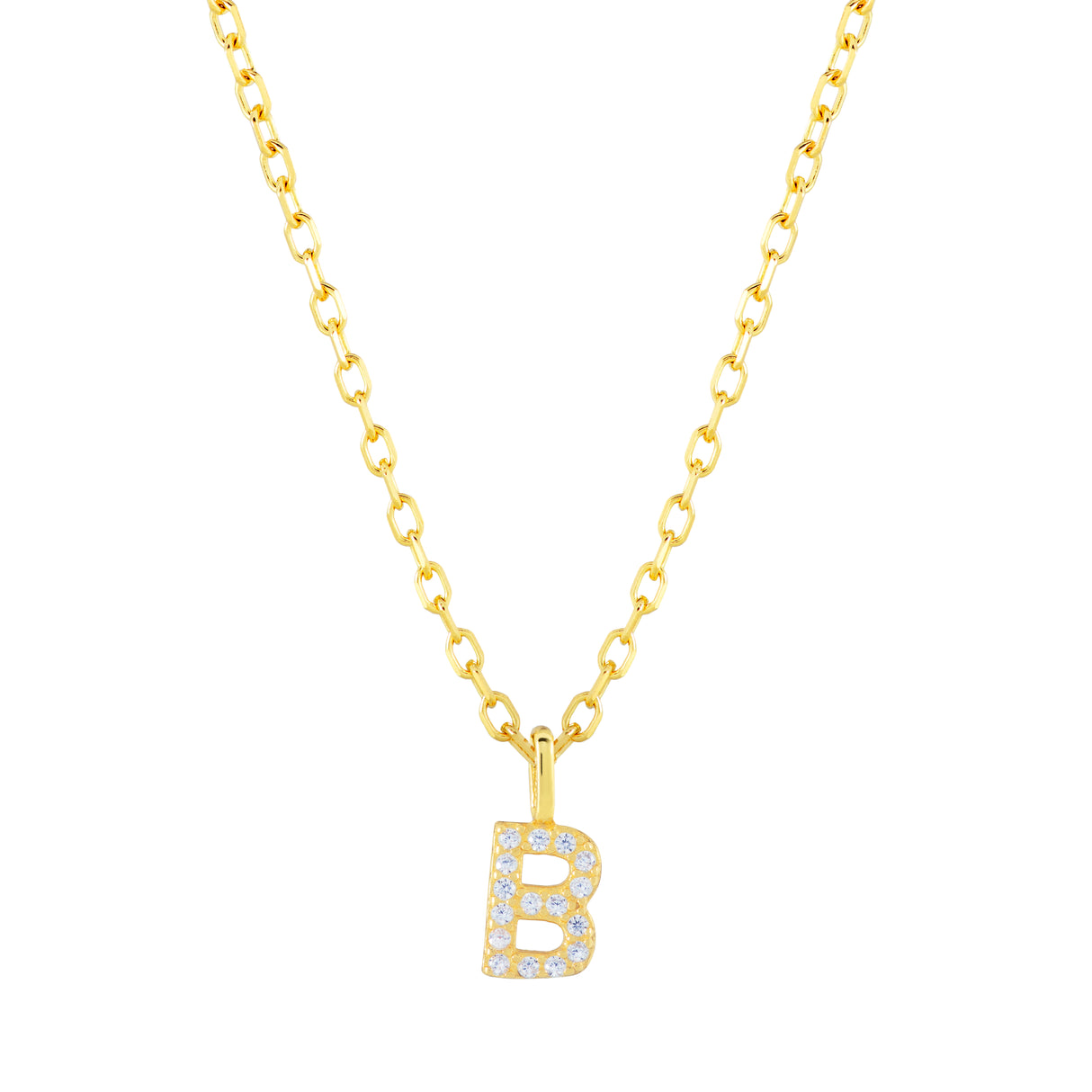 Collar CZ Monogram Gold
