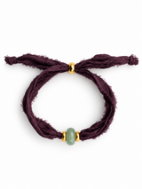 PULSERA SILK THE BERRY - AVENTURINA GOLD