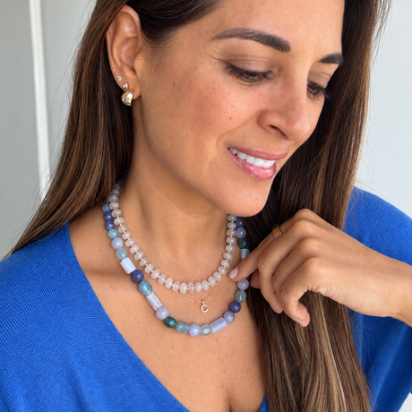 Collar MNR Tide - Aguamarina Angelita