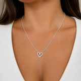 Collar Corazon Entorchado Silver