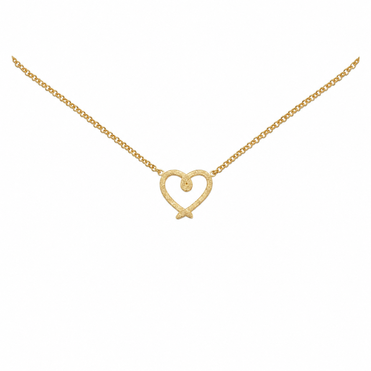 Collar Corazon Entorchado Gold
