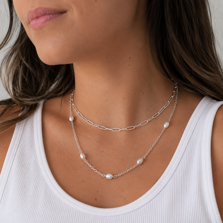 Gargantilla Kala Pearl Silver