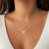 Collar Corazon Pintado Silver