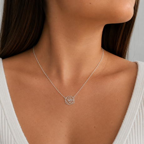 Collar Rosa Silver
