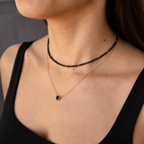 Gargantilla Sabine Obsidiana Gold