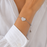 Pulsera Cz Mini Heart Silver