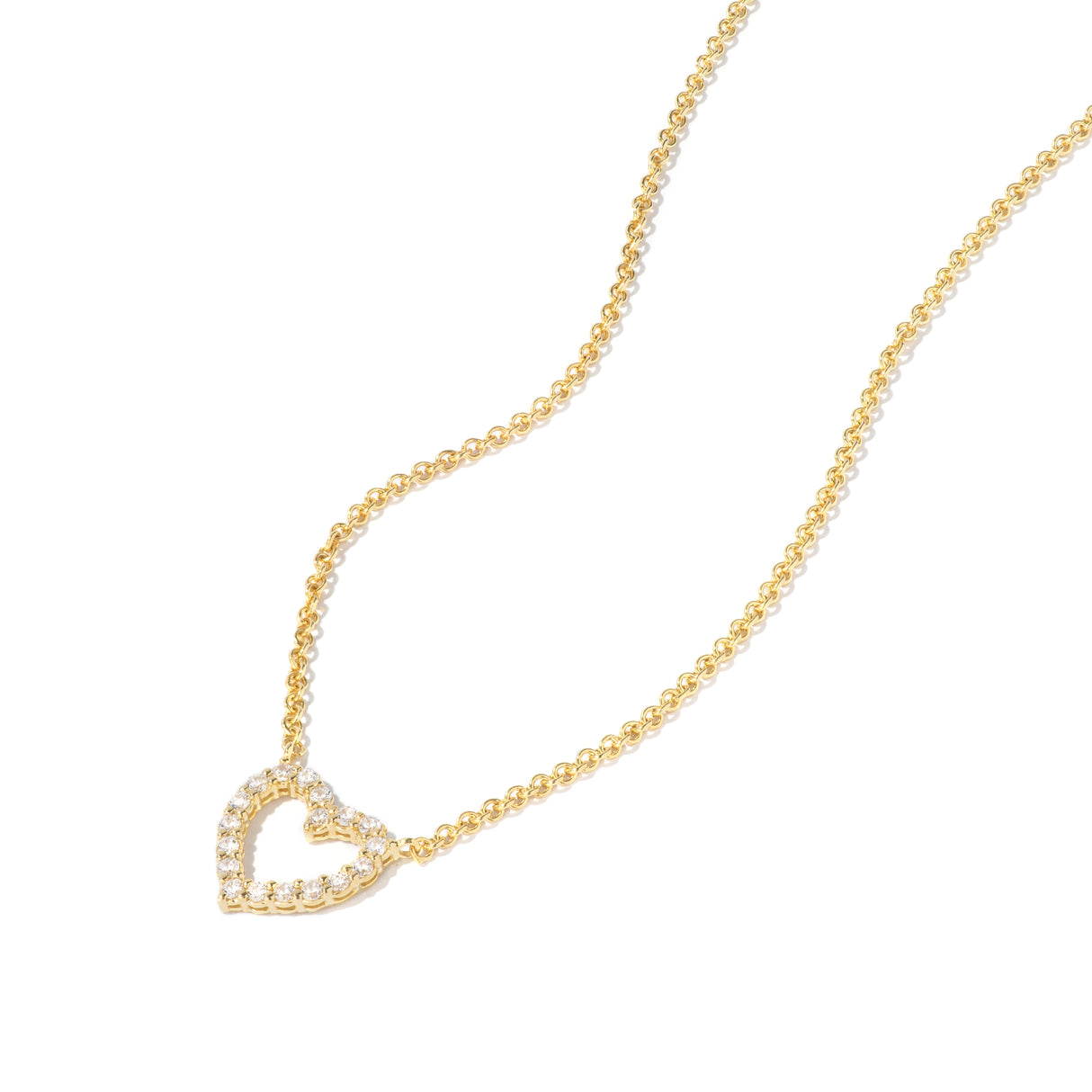 Collar Cz Corazon Halo Gold