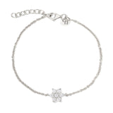 Pulsera Cz Roseta Silver