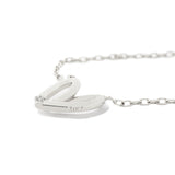Collar Cz Corazon Twist Mom Silver
