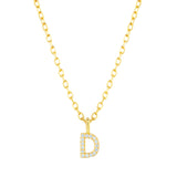 Collar CZ Monogram Gold