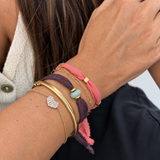 PULSERA SILK THE CORAL - CUBES GOLD