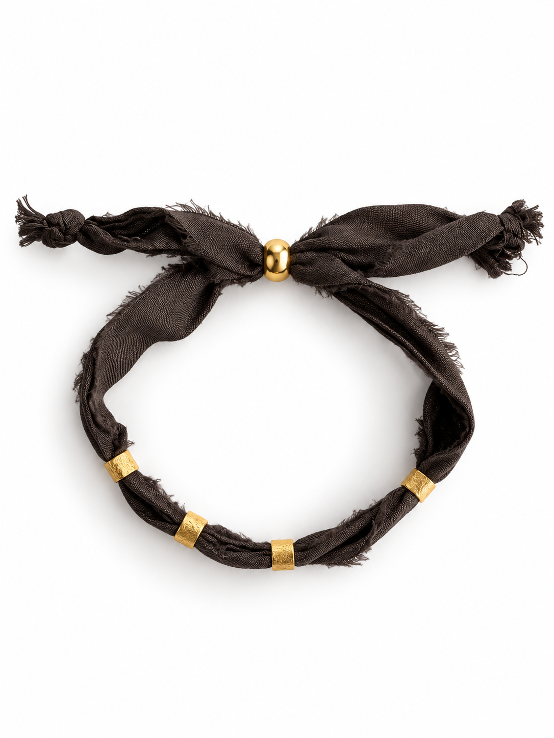 PULSERA SILK THE COCOA - BEADS GOLD