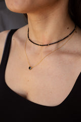 Gargantilla Sabine Obsidiana Gold