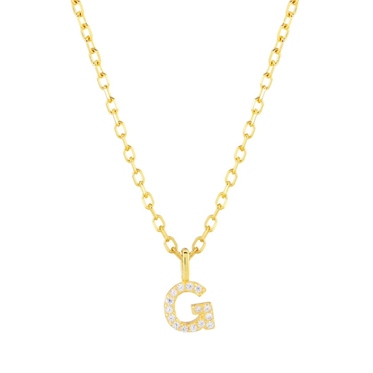 Collar CZ Monogram Gold