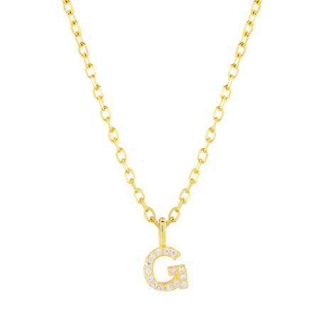 Collar CZ Monogram Gold