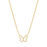 Collar Cz Mariposa Halo Gold