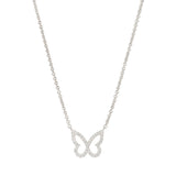 Collar Cz Mariposa Halo Silver