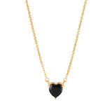 Collar Cz Corazon Prisma Black Gold