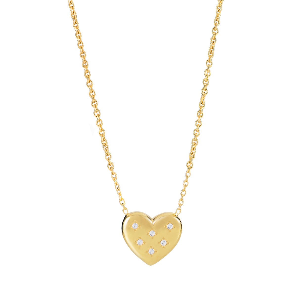 Collar Cz Corazon Pop Gold