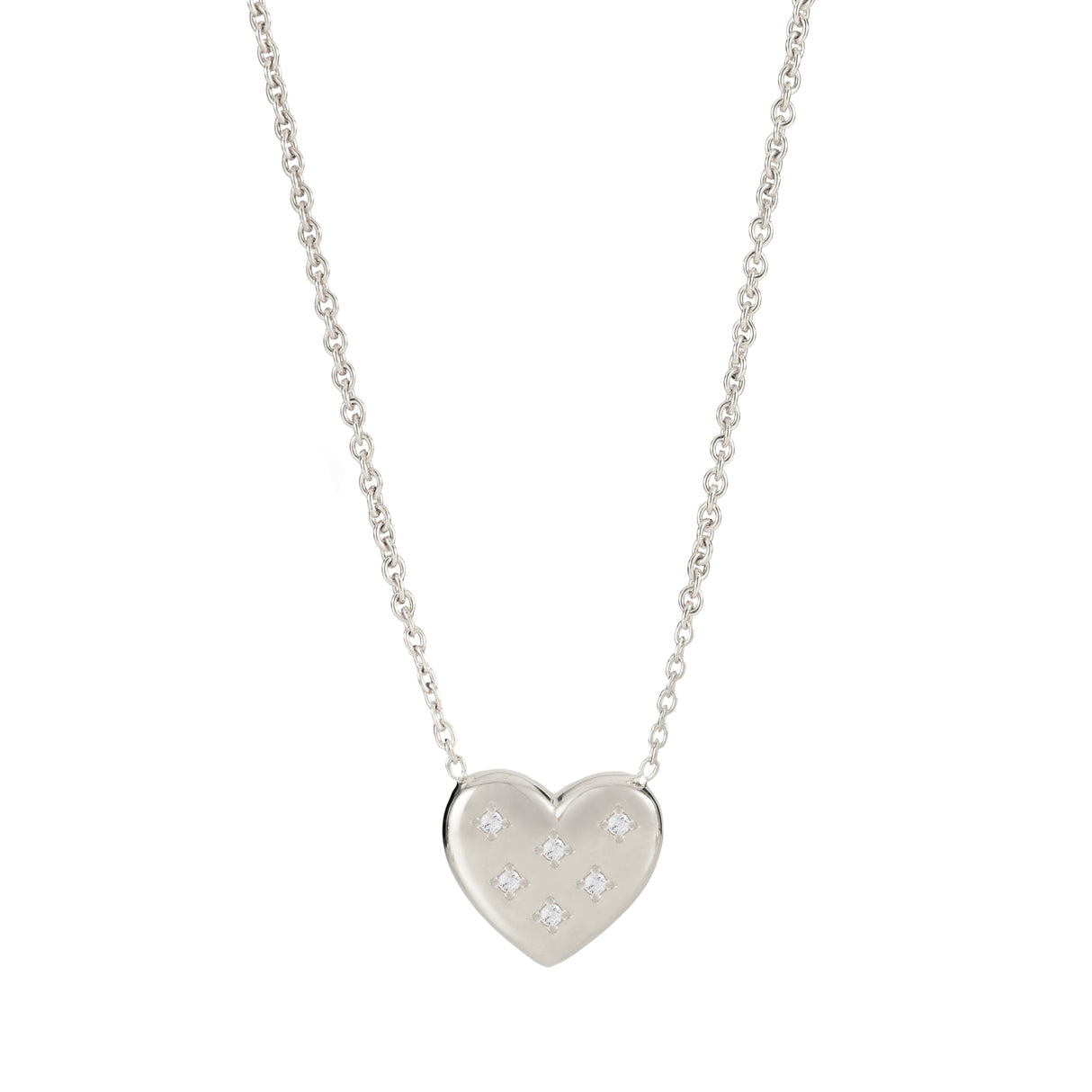 Collar Cz Corazon Pop Silver