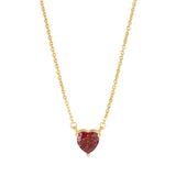 Collar Cz Corazon Prisma Red Gold