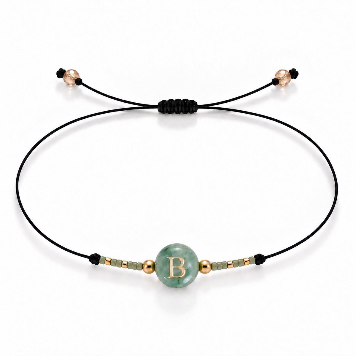 PULSERA HILO AVENTURINA GOLD
