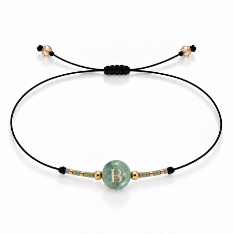 PULSERA HILO AVENTURINA GOLD