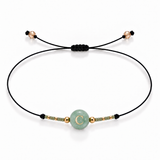 PULSERA HILO AVENTURINA GOLD