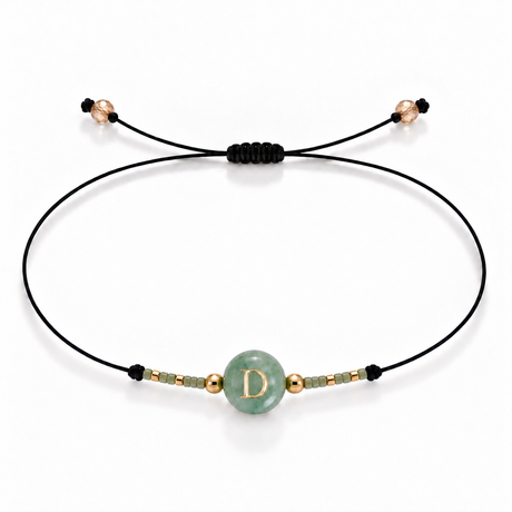 PULSERA HILO AVENTURINA GOLD