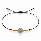 PULSERA HILO AVENTURINA GOLD