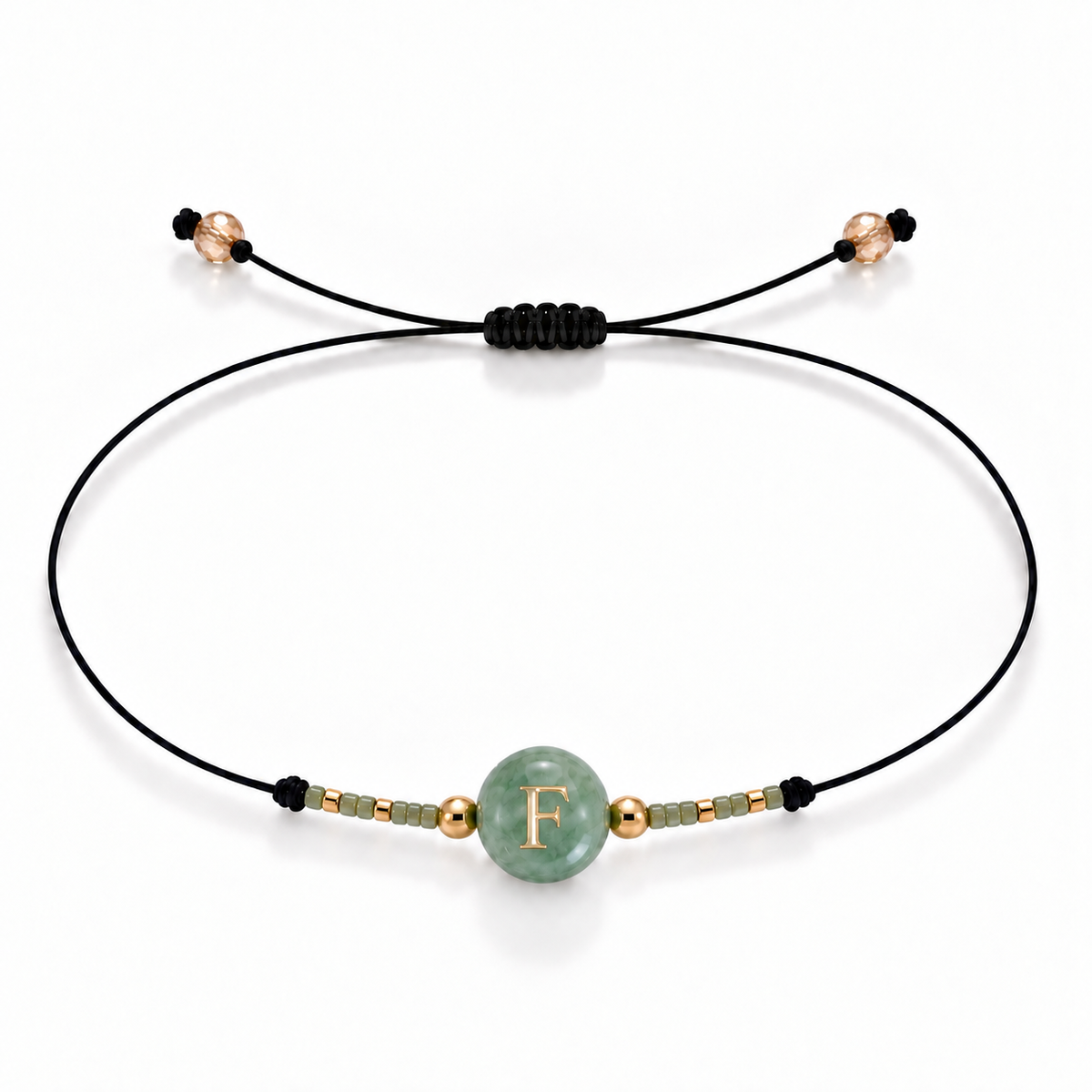 PULSERA HILO AVENTURINA GOLD