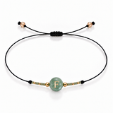 PULSERA HILO AVENTURINA GOLD