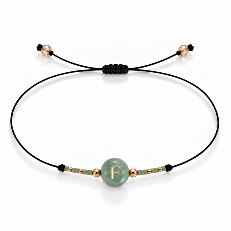 PULSERA HILO AVENTURINA GOLD