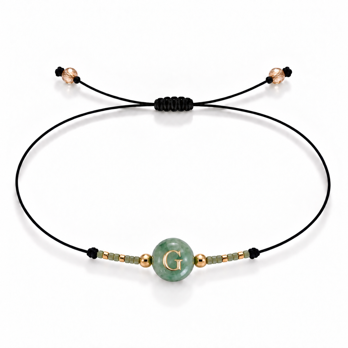 PULSERA HILO AVENTURINA GOLD