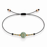 PULSERA HILO AVENTURINA GOLD