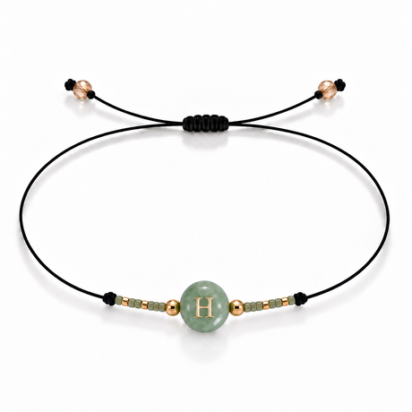 PULSERA HILO AVENTURINA GOLD