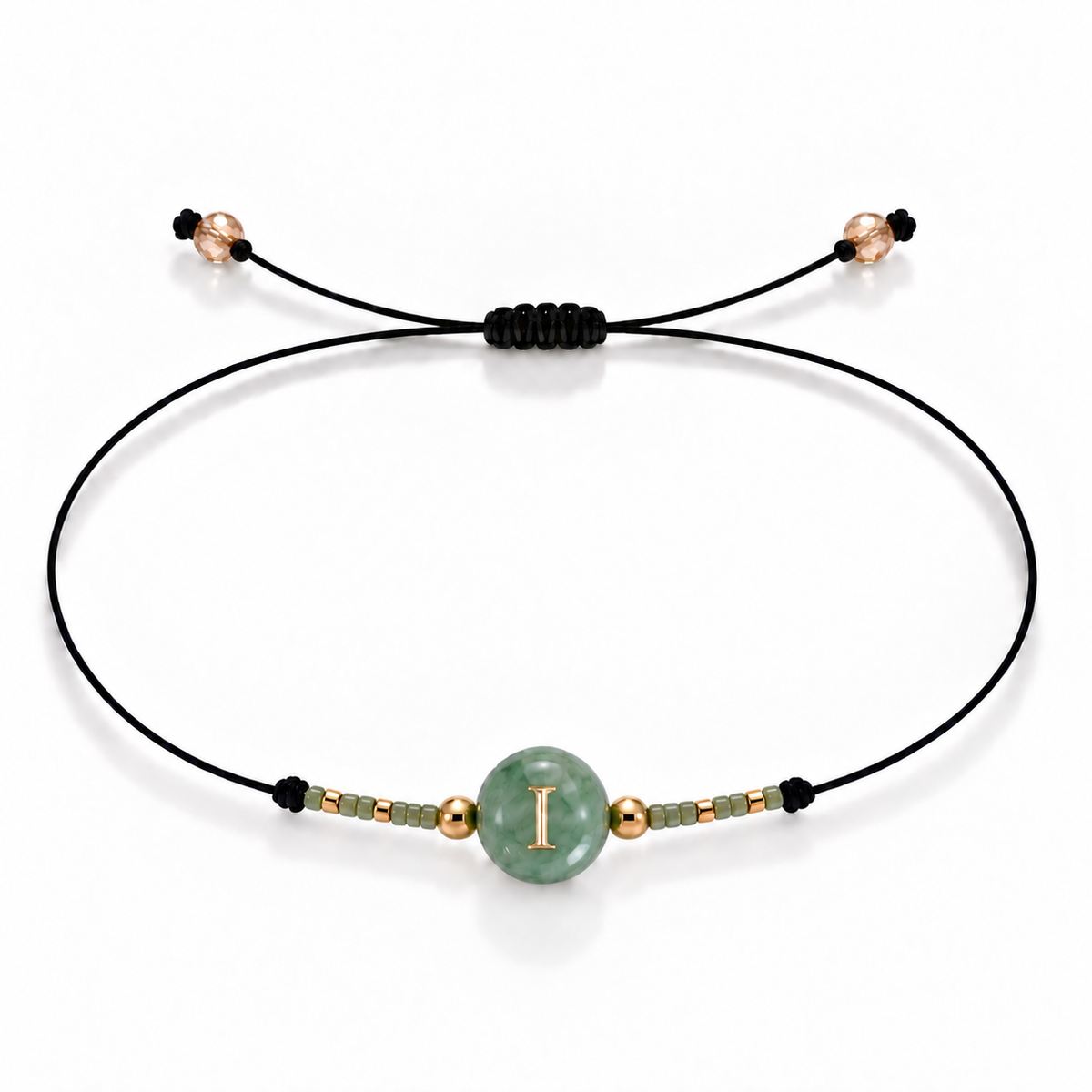 PULSERA HILO AVENTURINA GOLD