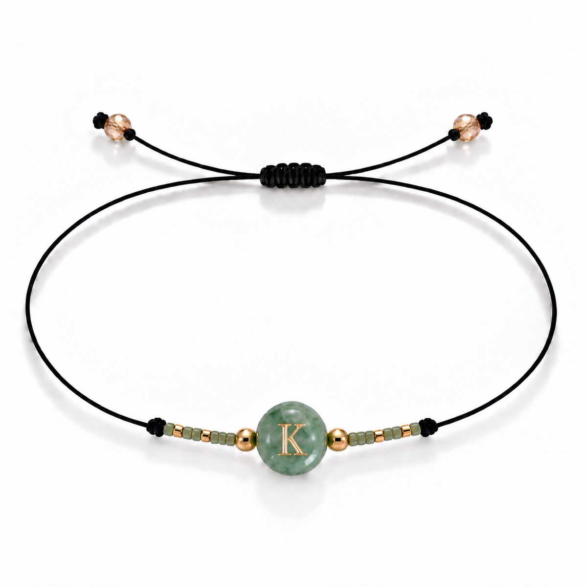 PULSERA HILO AVENTURINA GOLD