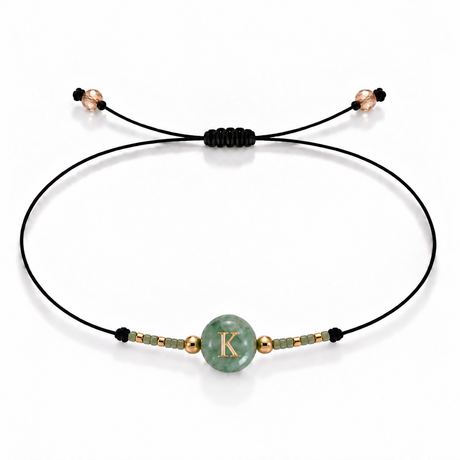 PULSERA HILO AVENTURINA GOLD