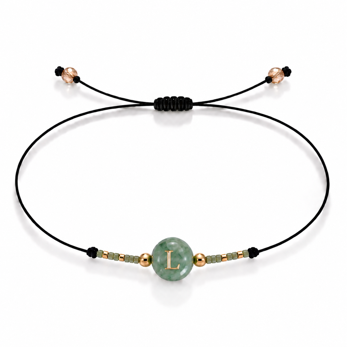 PULSERA HILO AVENTURINA GOLD