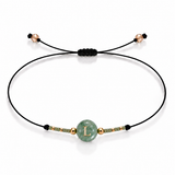 PULSERA HILO AVENTURINA GOLD