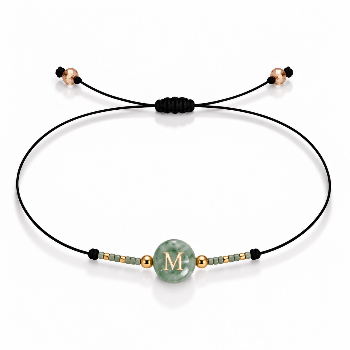 PULSERA HILO AVENTURINA GOLD