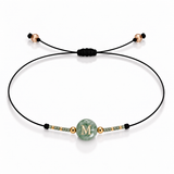 PULSERA HILO AVENTURINA GOLD