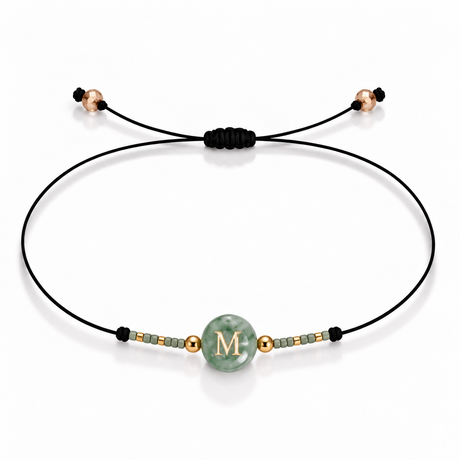 PULSERA HILO AVENTURINA GOLD