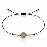 PULSERA HILO AVENTURINA GOLD