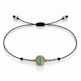 PULSERA HILO AVENTURINA GOLD