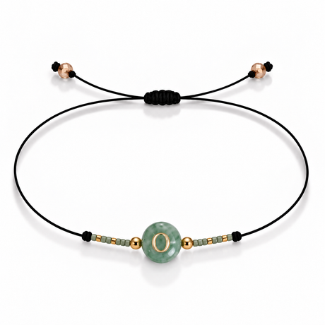 PULSERA HILO AVENTURINA GOLD